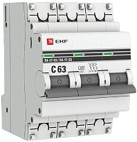 Выключатель автоматический EKF PROxima ВА47-63 3п 63А C 4.5кА картинка